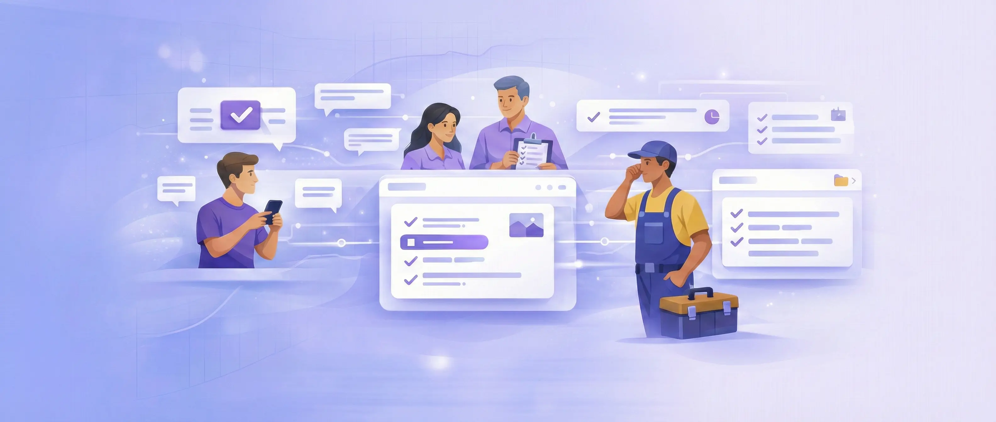 Vastgoedbeheerproces: melding door huurder, opvolging door eigenaar of rentmeester, communicatie en oplossing door uitvoerder via solved.immo